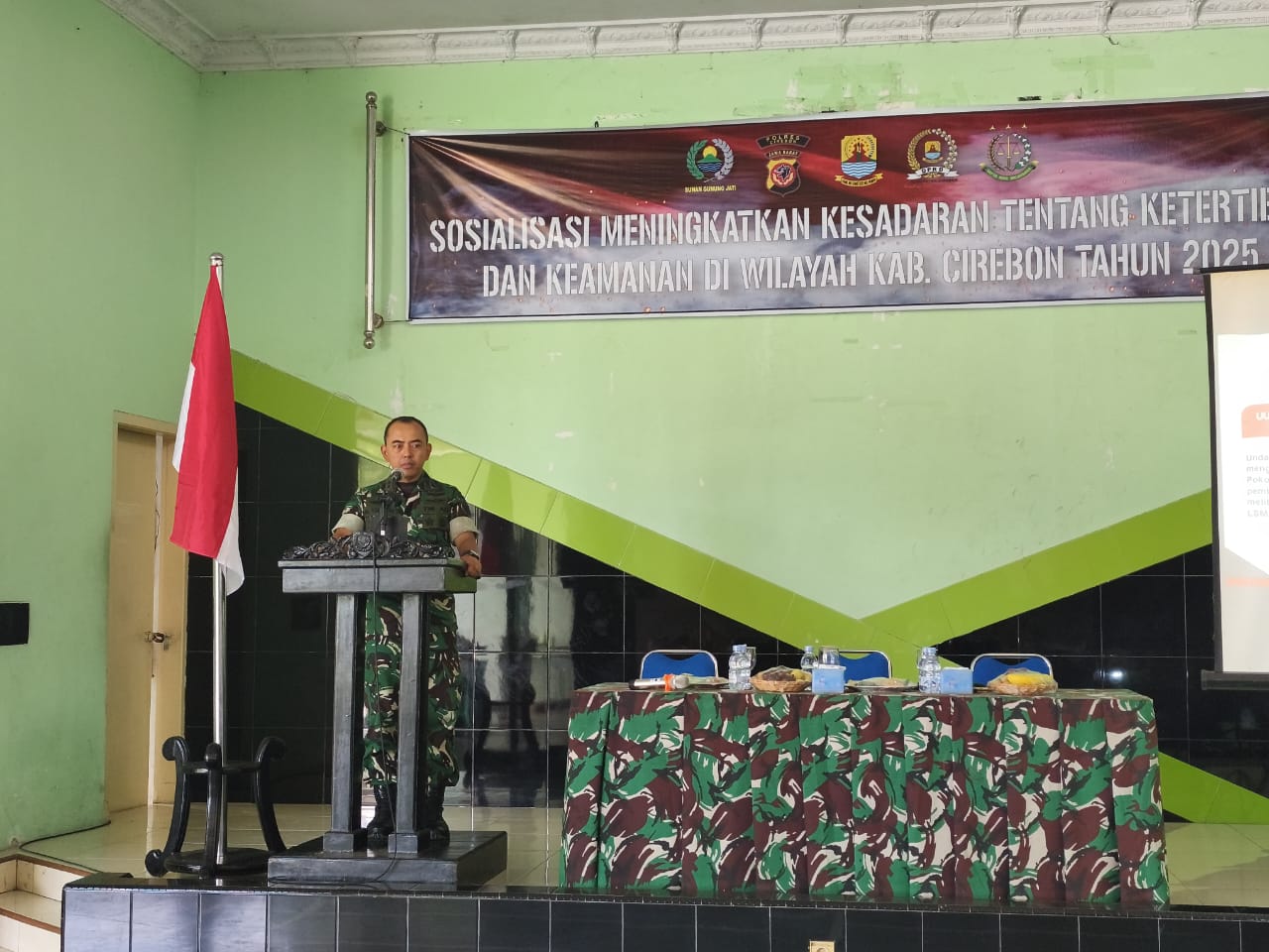Kodim 0620/Kab. Cirebon Bersama Forkopimda Gelar Sosialisasi Ketertiban dan Keamanan Kepada Ormas dan LSM Kabupaten Cirebon